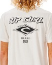 Tričko Rip Curl Fade Out Icon - Bone Dominujúca farba biela
