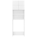 vidaXL Skrinka na práčku, vysoký lesk, biela, 64x25,5x190 cm Výška nábytku 190 cm