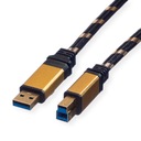 Кабель USB 3.2 Gen 1 A-B M/M позолоченный 0,8 м