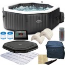 INTEX 28458 SPA ГИДРОМАССАЖНЫЙ НАГРЕВАТЕЛЬ Wi-Fi НАДУВНОЙ ВОДНЫЙ МАССАЖ НА 4 ЧЕЛОВЕКА