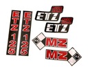 Набор красных наклеек MZ ETZ 125 орг. шаблон