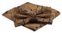Мужской галстук-бабочка с нагрудным платком Alties — старое золото, узор пейсли