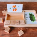 Drevené puzzle z anglického kartónu budovanie abecedy predškolské vzdelávanie Vek dieťaťa 3 mesiace +