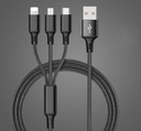 НЕЙЛОНОВЫЙ КАБЕЛЬ 3В1 ТИП C/ IPHONE/ MICRO USB 1,2 м