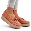 ЖЕНСКИЕ ЛОФЕРЫ НА ПЛАТФОРМЕ С БАХОЙ, ОРАНЖЕВЫЙ 39