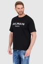 BALMAIN Čierne tričko s potlačou loga 2XL EAN (GTIN) 3615884313770