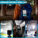 34W 5000LM LED LANTERNE DE TRAVAIL LAMPE DE POCHE PROJECTEUR VERS BATTERIES MAKITA 18V USBphoto 5