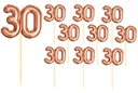 PIKERY TOPPERY NA TORT KARTECZKI NA PIKU 30 URODZINY-20 SZTUK-3659