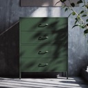 Komoda so zásuvkami kovová LOFT Modern JAN NOWAK CARLA: fľašová zelená Výška nábytku 101.5 cm