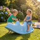 КАЧАЛКА КОЛИСКА САДОВІ ГОЙДАЛКИ ДЛЯ ДІТЕЙ КОНИК НА ПОЛЮСАХ 2-3 ЛЮДИНИ