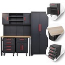 КОМПЛЕКТ ШКАФОВ ДЛЯ МАСТЕРСКИХ СО ШКАФАМИ НА КОЛЕСАХ И ПОДВИЖНЫМ СТОЛОМ SZ101