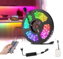 ВОДОНЕПРОНИЦАЕМАЯ СВЕТОДИОДНАЯ ЛЕНТА RGB SMD 5050 ЦВЕТНАЯ ДИСТАНЦИОННАЯ 5м