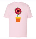Koszulka dziecięca różowa 150g kwiatek, 146-152cm