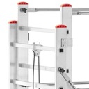 Hliníkové výsuvné pojazdné lešenie so sklopným lankom HIGHER 2x15 8,3m Hmotnosť (s balením) 90 kg