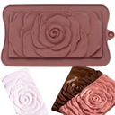 СИЛИКОНОВАЯ ФОРМА ДЛЯ ШОКОЛАДНОЙ ТАРЕЛКИ ЦВЕТОК РОЗА 916