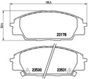 ZAPATAS DE FRENADO PARTE DELANTERA HONDA CIVIC 01-05 TYPE-R 