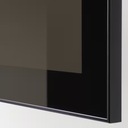 IKEA BESTA Vitrína čiernahnedá/Glassvik 60x22x64 cm Hĺbka nábytku 22 cm