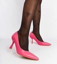 Розовые женские туфли на каблуке 27652, размер 38
