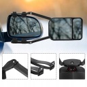 2PCS MIRRORS INTERNAL 360 GRADES TURNOVER DO CARS SUV RV BLACK  photo 10