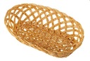 Корзина плетеная пластиковая COMBO, овальная, коричневая, имитация плетения, для хлеба