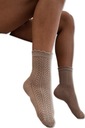 Skarpety Milena Beż Ażurowe Jodełka r. 37-41