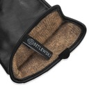 Betlewski Zimné kožené dámske hmatové rukavice pre smartphone teplé S Dominujúca farba čierna