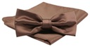 Мужской галстук-бабочка с нагрудным платком Alties - коричневый
