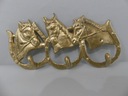 Zlatý liatinový záves s tromi koňmi podkovy Šírka produktu 25 cm