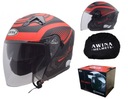 KASK OTWARTY JET SKUTER MOTOCYKL BLENDA CZERWONY CHOPPER r.M
