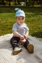 Czapka na lato z daszkiem chustka niemowlęca ochronna ażurowa niebieska EAN (GTIN) 5904151214109
