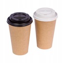 КРАФТ КОФЕ БУМАЖНЫЕ КРУЖКИ 300МЛ + КРЫШКИ 100 ШТ (для перепродажи)