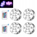 4 ШТ. LED RGB ПОДВОДНАЯ ЛАМПА ВОДОНЕПРОНИЦАЕМАЯ ЛАМПА