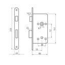 Zamek do drzwi 72/55 wpuszczany WC Jania Z215 L Marka JANIA