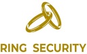 наклейка с надписью RING SECURITY обручальные кольца 24х14см
