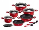 Zestaw garnków Zilner RED 15 el. NOWOŚĆ
