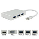 USB C to HDMI VGA USB Hub Adapter 5 in 1 USB 3.1 Converter for Laptop for