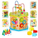 ДЕРЕВЯННЫЙ РАЗВИВАЮЩИЙ КУБ KINDERPLAY 8в1