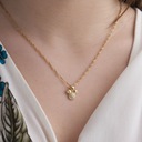 Серебряный комплект ожерелья и серег с гравировкой «Причастие и крещение»