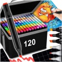 СПИРТОВЫЕ МАРКЕРЫ FLAMASTERS MAZASTERS ДВУСТОРОННЯЯ БУМАГА ПРЕМИУМ НАБОР