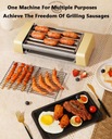 Hot-dog grilovací stroj, varič s valčekovým grilom 3/4/5 pre Stav balenia originálne