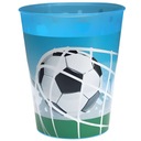 МНОГОРАЗОВАЯ пластиковая кружка синяя ФУТБОЛ на день рождения, футбол, футбол