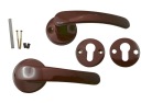 КОРИЧНЕВАЯ ДВЕРНАЯ РУЧКА ГУБЧИК КРУГЛЫЙ ЗНАК РОЗЕТКА ВСТАВКА
