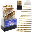 СВЕРЛА ТИТАНОВЫЕ НАБОР СВЕРЛ ПО МЕТАЛЛУ 19 ЭЛЕМЕНТОВ.