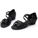 ДЕТСКАЯ ТАНЦЕВАЛЬНАЯ ОБУВЬ ДЛЯ ЛАТИНО, ЧЕРНАЯ 3СМ 27