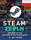 Подарочная карта кошелька Steam на 25 злотых
