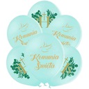 BALONY komunijne IHS komunia święta MIĘTOWE x6