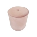 Круглый пуф, сиденье, подставка для ног, с обивкой, пудрово-розовый