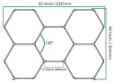 3 ШЕСТЕРНІ JASNOSCI ! ФАРА HQ LED (СВІТЛОДІОД) HEXAGON P1 8HEX 6500K 165X380 6500K  (17549775966) фото min 9