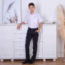 Chłopięca koszula elegancka na komunie krótki rękaw cała biała BIKS 134 Marka Inna marka