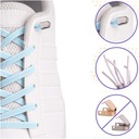 Шнурки резиновые для спортивной обуви без завязок, плоские, 100 см, синие.